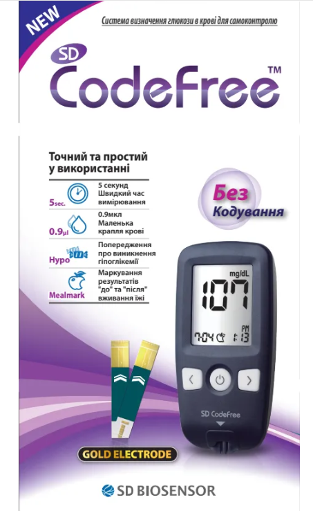 Система для визначення рівня глюкози SD CodeFree